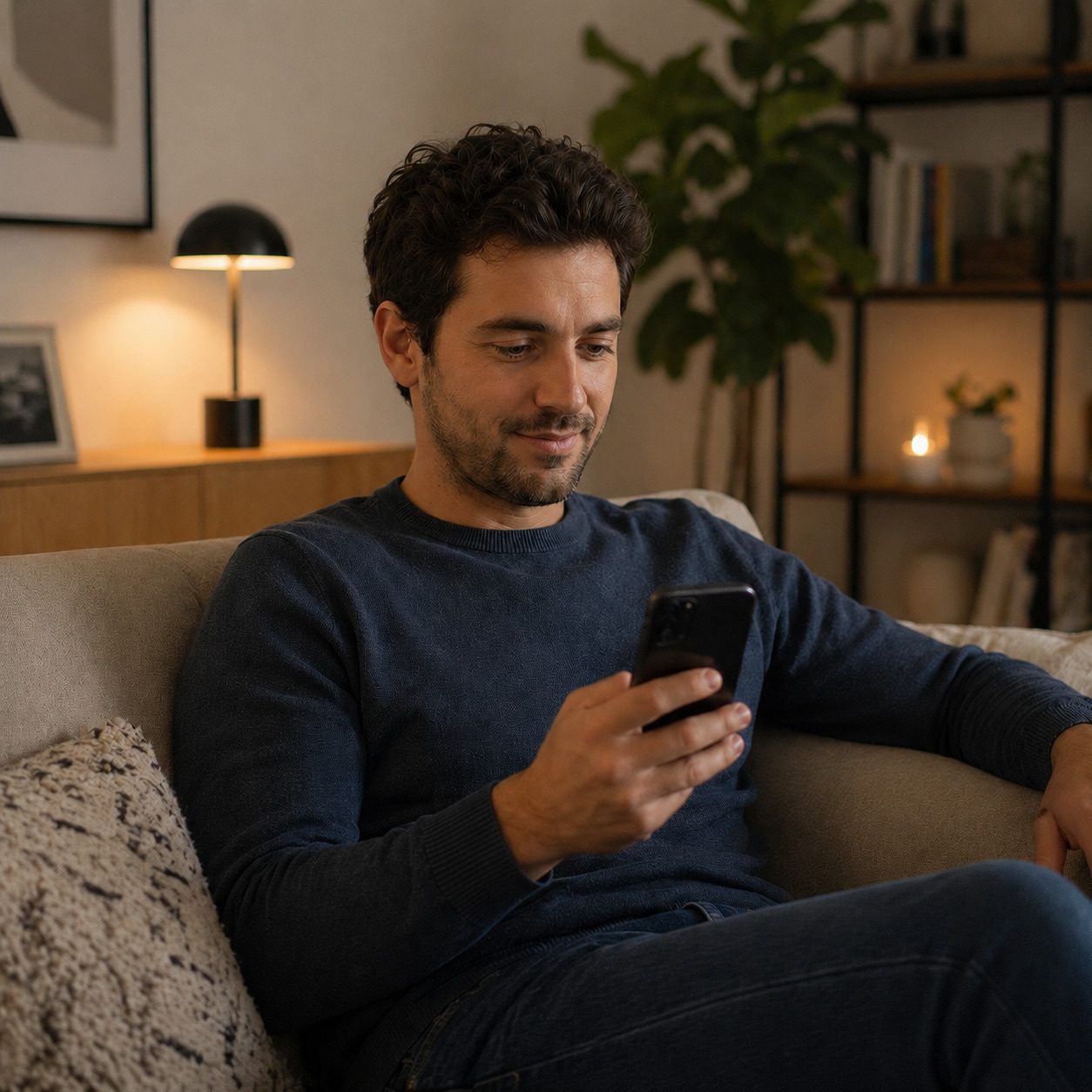 Patiente utilisant le portail Giantix depuis son téléphone.
