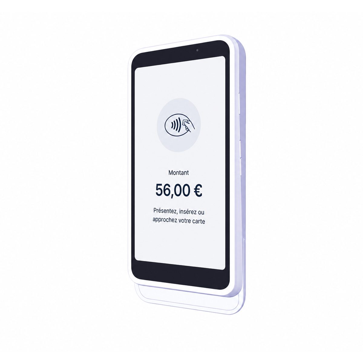 TPE Giantix connecté et pré-configuré, posé sur le comptoir du cabinet